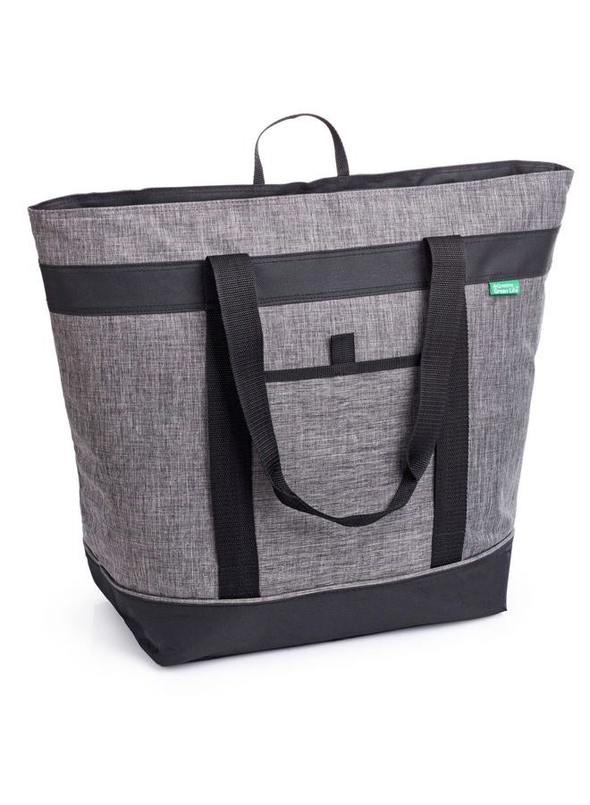 Creative Green Life Jumbo Insulated Cooler Bag (Charcoal) with HD Thermal Foam Insulation. Soft Cooler for Groceries, Food Delivery, Travel, Beach or Picnic - Image 1