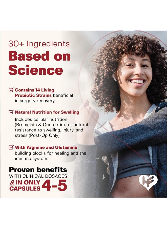 HealFast مكمل هيل فاست للتعافي بعد الجراحة والإصابات (بعد العملية) - يدعم تحسين الشفاء للجراحة، الجروح، علاج الندبات والكدمات - مستلزمات ما بعد جراحة BBL - Image 5