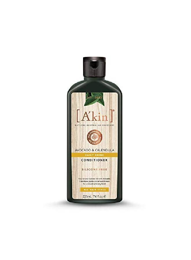 A'kin Avocado & Calendula Daily Shine Conditioner Free From Parabens Sulfates and Silicones 225 ml - Image 2