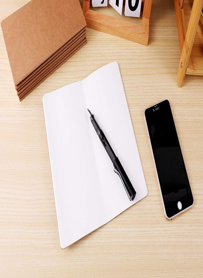 ريانسي مجموعة دفاتر RIANCY الفارغة، دفتر كتابة بغلاف ورقي ناعم، عبوات إعادة تعبئة غير مسطرة، مفكرة يومية، دفتر رسم - مقاس H5 - 210 مم × 110 مم - 60 صفحة لكل دفتر (عبوة من 10 دفاتر فارغة) - Image 4