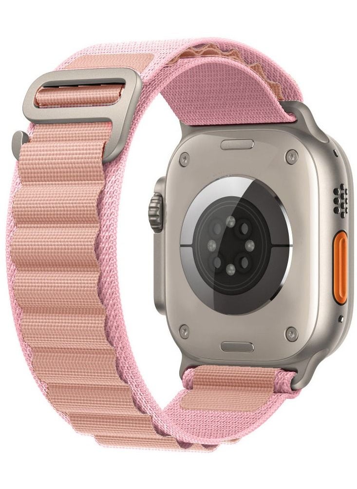CATANES - Apple Watch Band 49mm 45mm 44mm 42mm Alpine Loop Band Women Men Adjustable with Metal G-Hook Strap for iWatch Ultra Series SE 8/7/6/5/4/3/2/1 Pink - Image 1