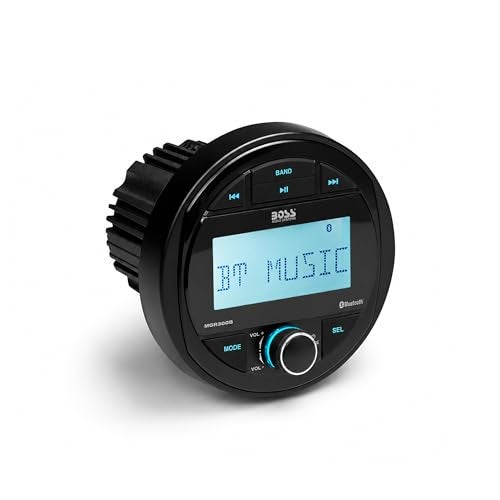 BOSS Audio Systems MGR300B Marine Boat Stereo Gauge Receiver Bluetooth No CD DVD Player AMFM Radio IPX5 Weatherproof USB MP3 - Image 1