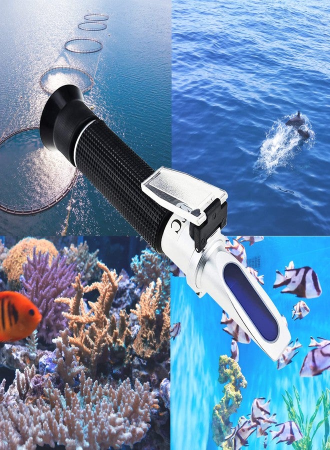Hallocool Salinity Refractometer For Aquariums,Marine Monitoring,Saltwater Testing Dual Scale 0-100Â‰&1.000-1.070 Specific Gravity Saltwater Refractometer With Automatic Temperature Compensation(Atc) - Image 3