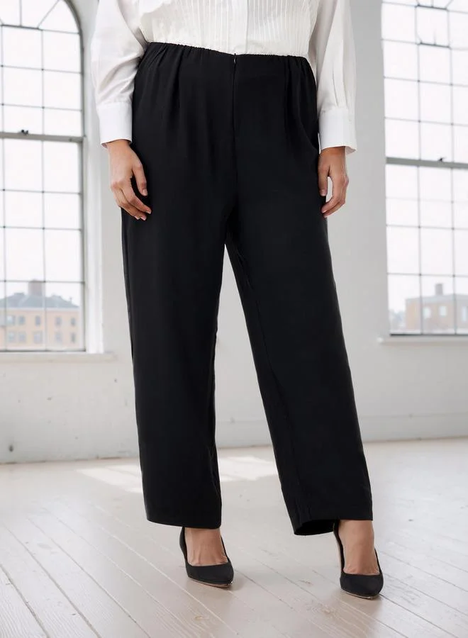 Ulla Popken Plus Size Ulla Popken Trousers with Zip Closure