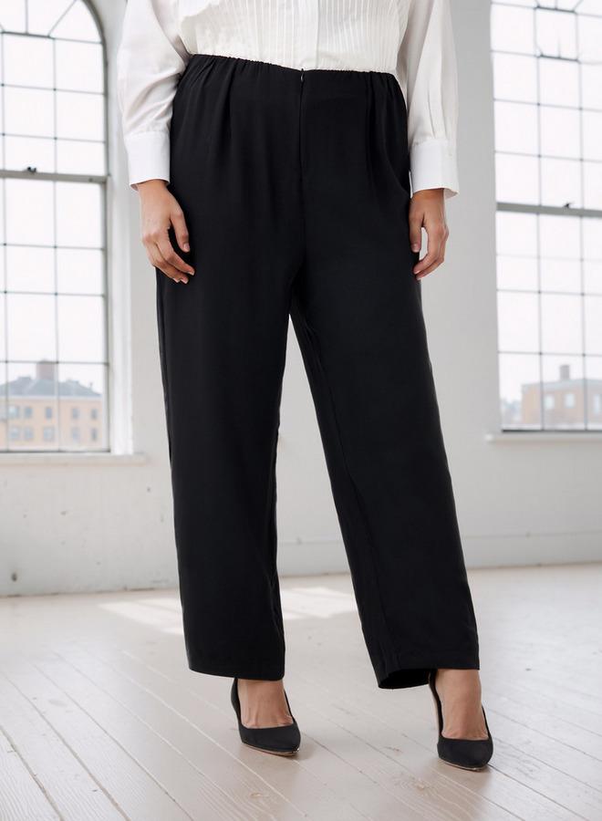 Ulla Popken Plus Size Ulla Popken Trousers with Zip Closure - Image 1