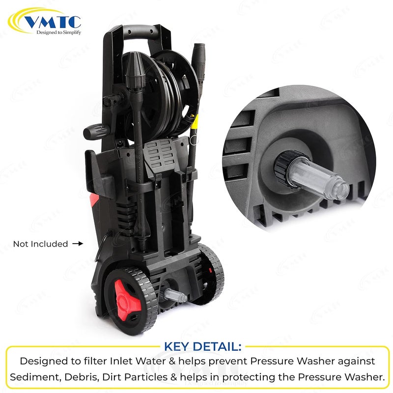 VMTC VMTC Premium Design Particulate Water Filter for HighPressure Car Washers Compatible with Karchre K1K7 Bosch AQTAquatak Black Decker Hbertt and More - Image 3