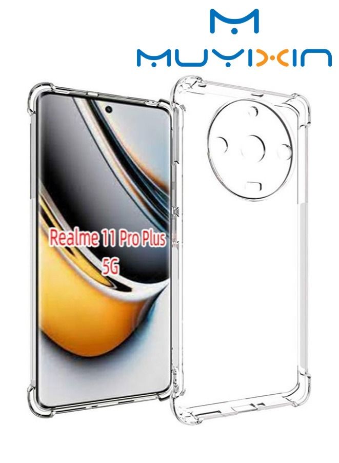 Muyixin Case for Realme 11 Pro 5G Realme 11 Pro Plus 5G Shock-Resistant Flexible TPU Gasbag Protection Rubber Soft Silicone Anti Dropping Phone Cover - Image 1