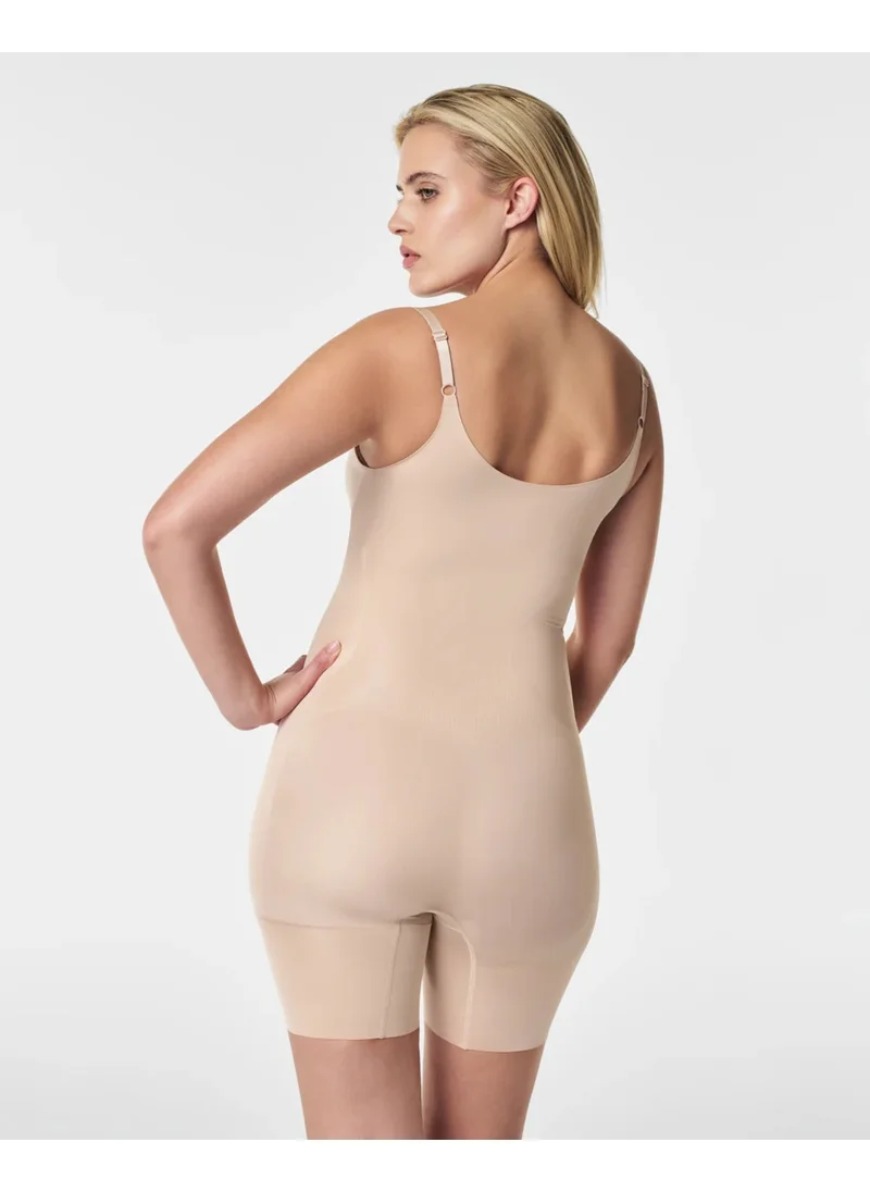 SPANX Spanx 10130R Open Bust Mid Thigh Body Suit Nude