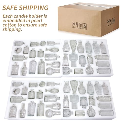 Unbreakable Glass Bud Vase Set of 66 Pcs, Vintage Clear Small Glass Vases for Flowers, Bud Vases in Bulk, Mini Vase for Centerpieces, Wedding, Home Decor and Events - Image 3