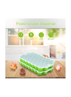 Ice Ice Cube Trays with Lids,2-Pack 74 Ice Cubes Silica Gel Flexible and BPA Free with Removable Lid Ice Cube Trays for Chilled Drinks, Whiskey & Cocktails  - Image 2