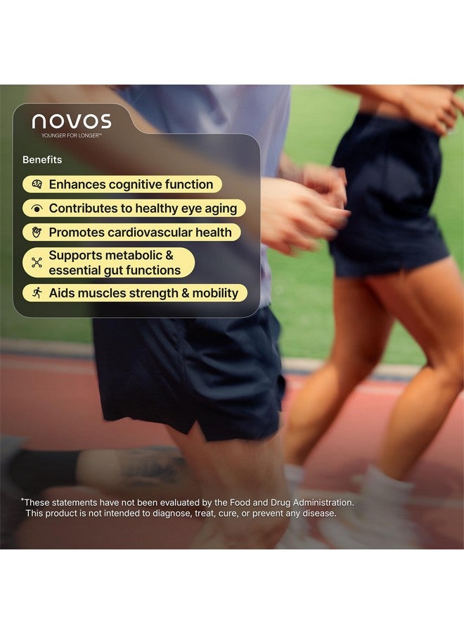 Novos مزيج نوفوس الأساسي لطول العمر، مكمل مضاد للشيخوخة، مسحوق مشروب غير منكه - دعم البشرة، الطاقة، دعم المزاج، دعم النوم والإدراك - 30 حصة - Image 3