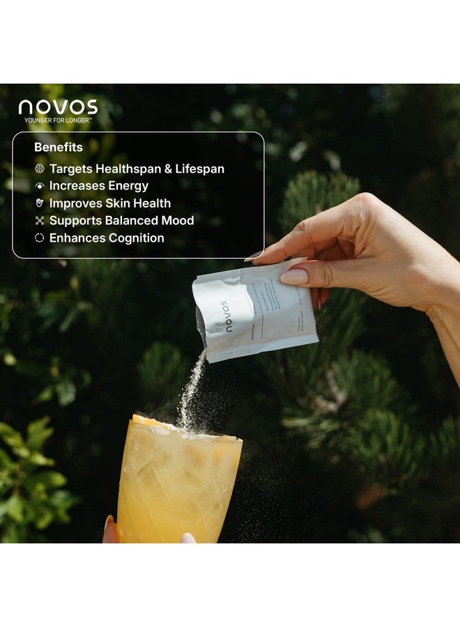 Novos مزيج نوفوس الأساسي لطول العمر، مكمل مضاد للشيخوخة، مسحوق مشروب غير منكه - دعم البشرة، الطاقة، دعم المزاج، دعم النوم والإدراك - 30 حصة - Image 4