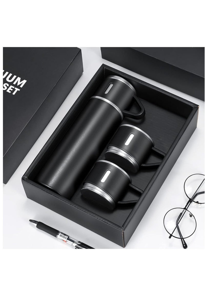 ELTRAZONE 500ml/17 OZ Stainless Steel Thermo Bottle with 3 Cups, Insulated Coffee Water bottle for Hot and Cold Drinks, Vacuum Flask Set - Image 3