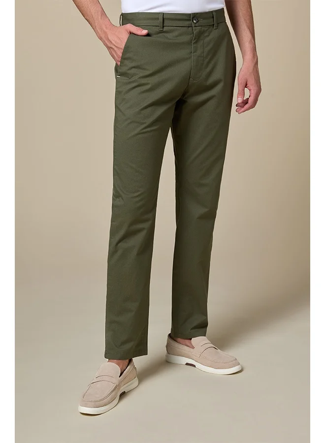 تكلف The Earthway Olive Green Stretch Twill Chinos Comfort Fit