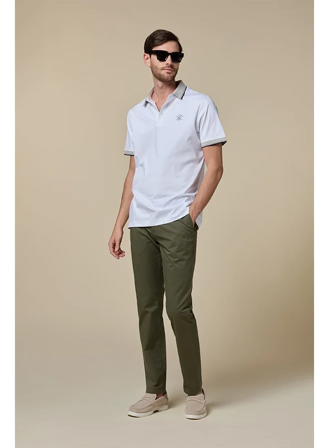 تكلف The Earthway Olive Green Stretch Twill Chinos Comfort Fit