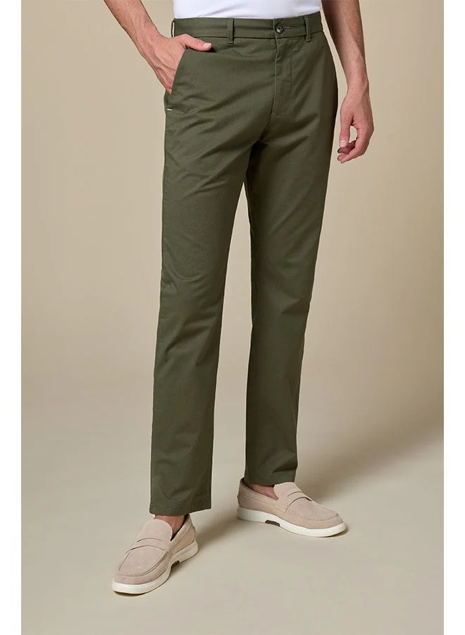 Mannerism The Earthway Olive Green Stretch Twill Chinos Comfort Fit