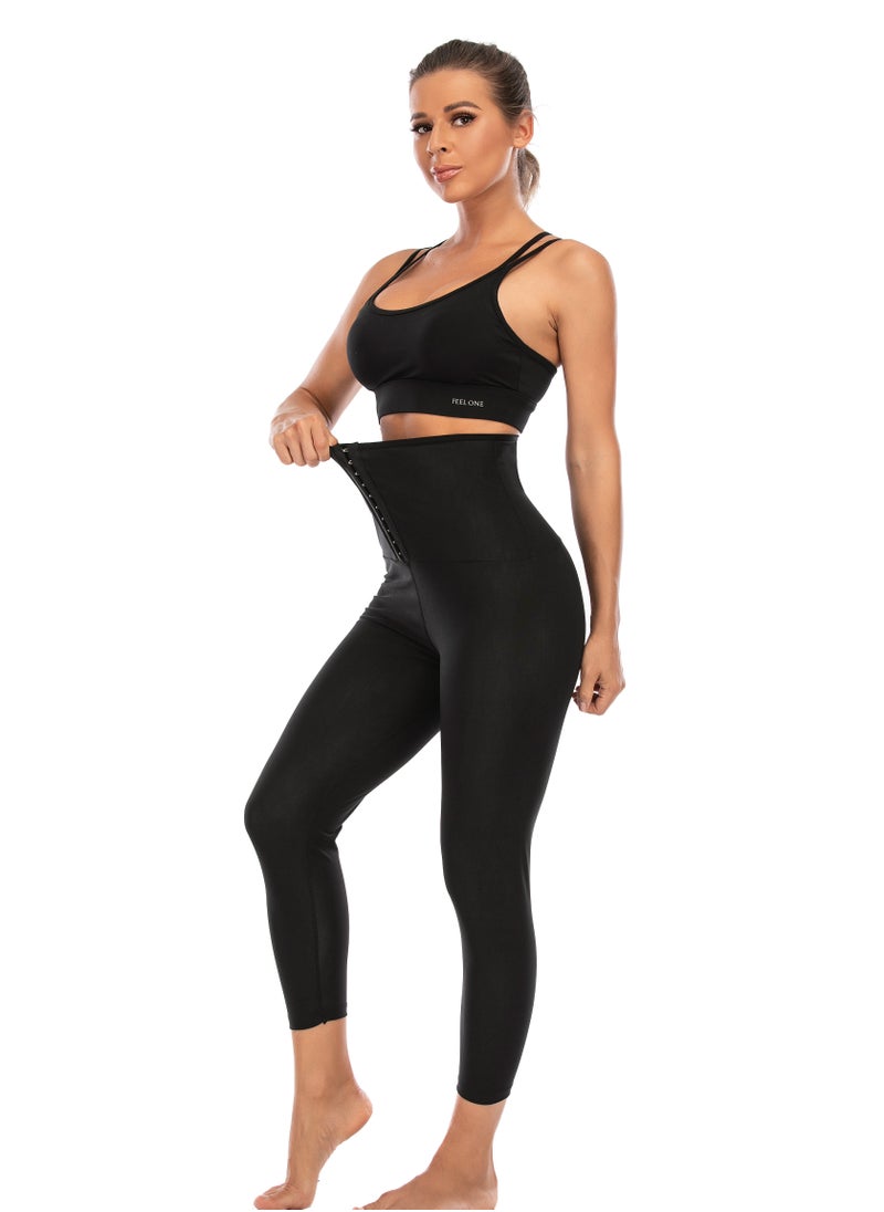 Generic - Sauna Sweat Shapewear Leggings Pants Workout Suit Waist Trainer Shaper Sweat Suit Exercise Fitness Gym Yoga Women。Size XXL/3XL - Image 1