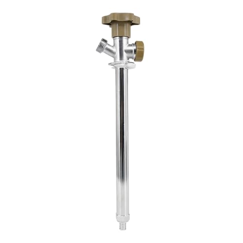 Himaweek 10inch AntiSiphon Frost Free Sillcock Quater Turn 34Inch Hose Bibb x 12Inch PEX EndNo Lead Brass Valve Frost Proof Outdoor Faucet Spigot - Image 1