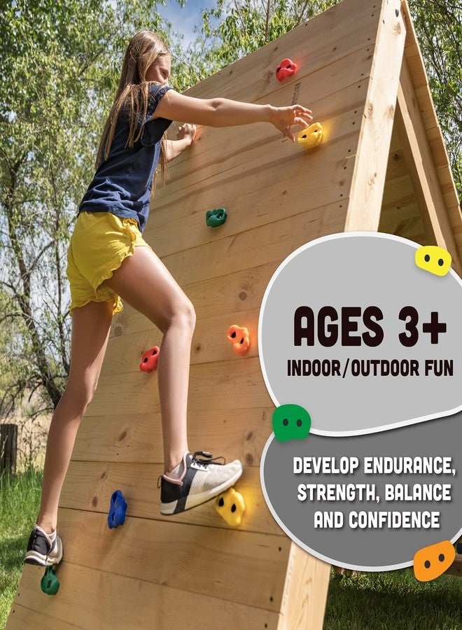 Squirrel Products 10 Large Assorted Rock Climbing Holds with Mounting Hardware - DIY Rock Wall - Ages 3+_x000D_ - Image 4