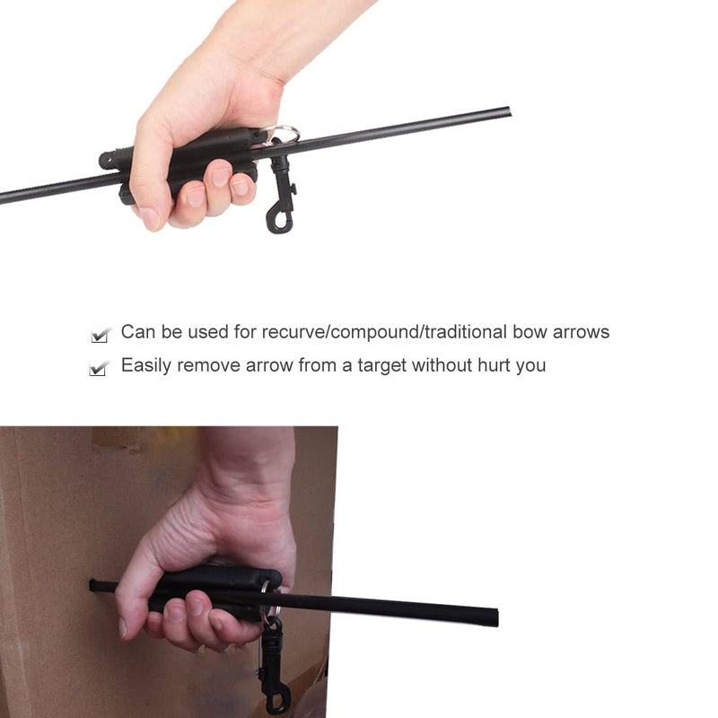KRATARC Archery Arrow Puller Target Remover Gripper with Belt Clip (Black) - Image 4