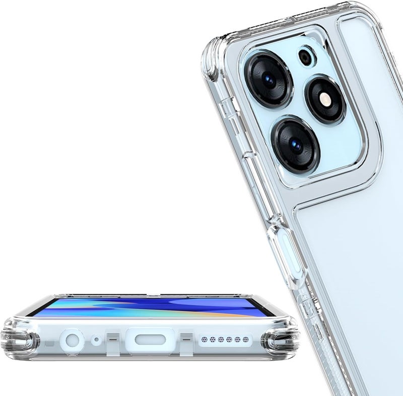 غطاء حماية من السقوط لهاتف Tecno Spark 10 Pro، شفاف بلوري، حماية من الصدمات، غطاء نحيف مقاوم للخدوش، مصمم بدقة لملاءمة الهاتف. - Image 4