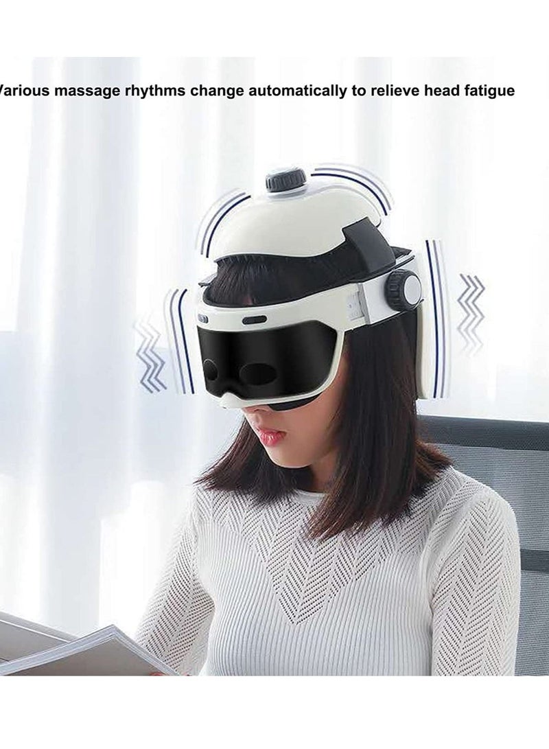 Rabos Electric Head Massager, Eye & Neck Massage Helmet with Heat, Kneading, Air Compression, Scratcher Suitable for Headache, Stress - Image 3