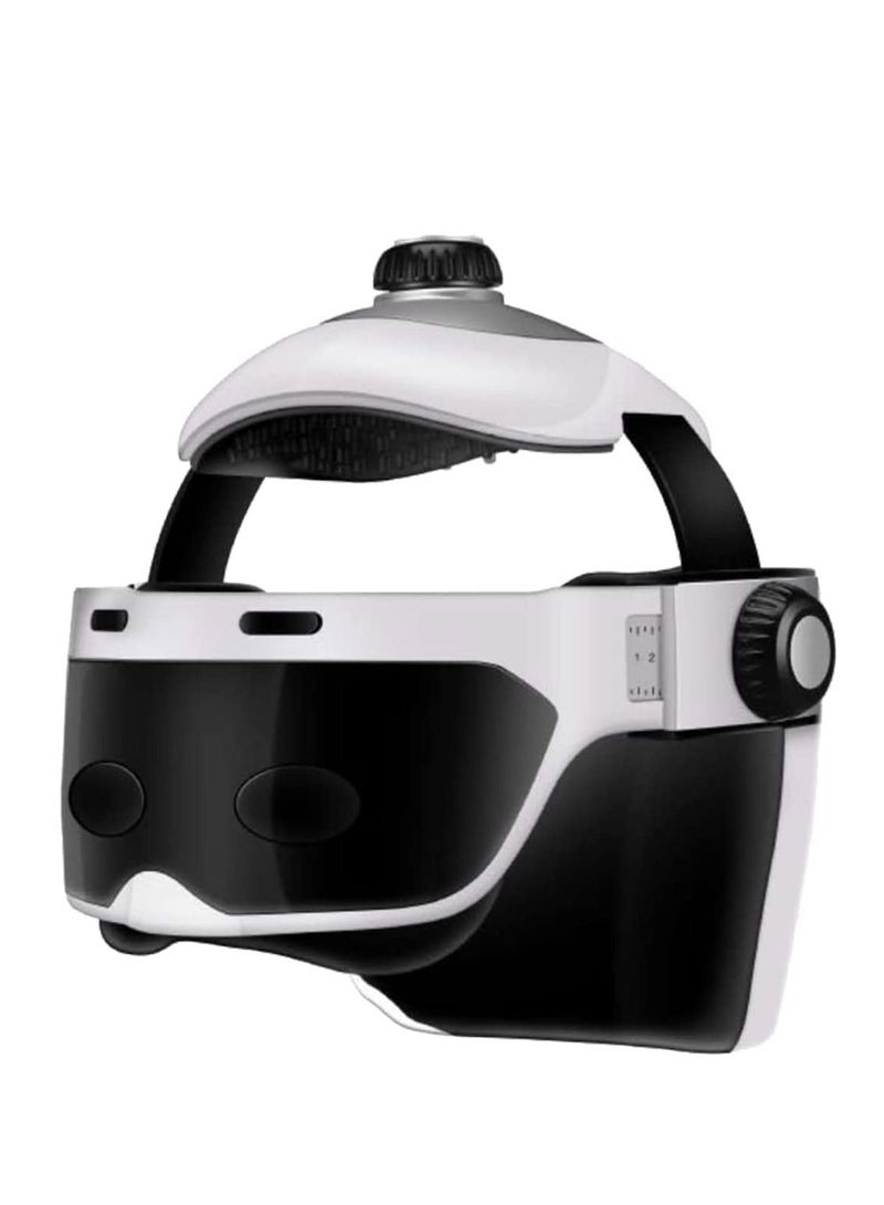 Rabos Electric Head Massager, Eye & Neck Massage Helmet with Heat, Kneading, Air Compression, Scratcher Suitable for Headache, Stress - Image 2