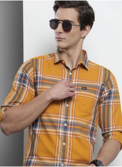 The Indian Garage Co Men Regular Fit Checkered Full Sleeves Spread Collar Casual Shirt  - Image 1