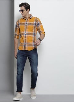 The Indian Garage Co Men Regular Fit Checkered Full Sleeves Spread Collar Casual Shirt  - Image 5