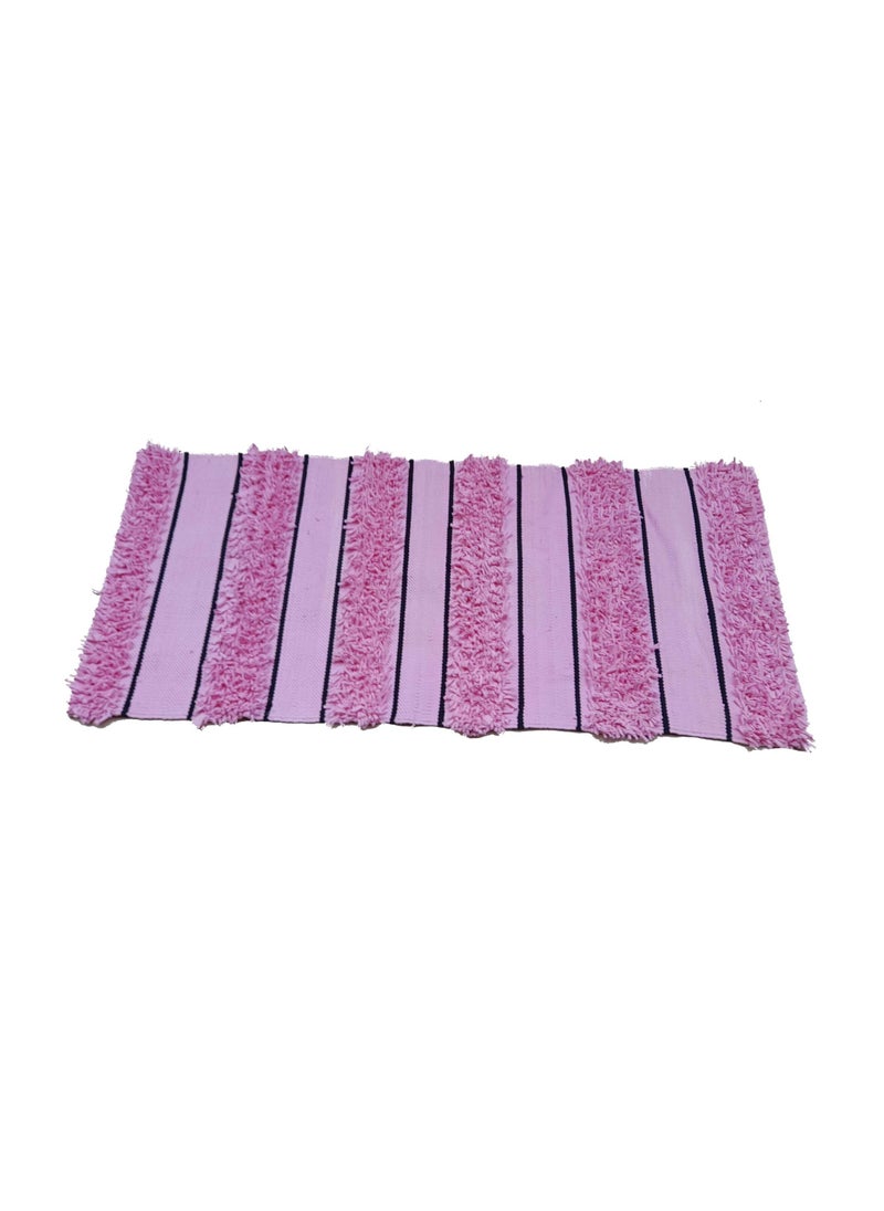 Bazaar Misr KILIM rag rug cotton shaggy Pink  - Image 3