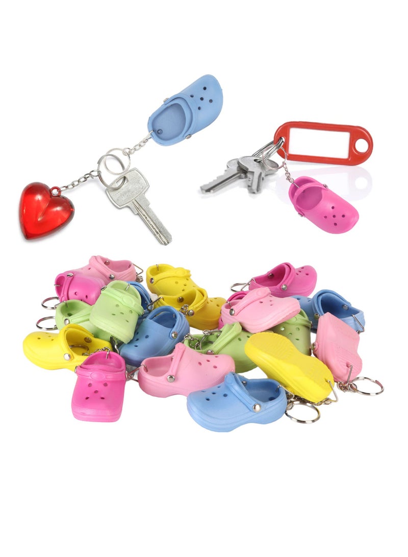 Velaurs 20PCS Crocs keychain Small Shoe Keychain - Image 3