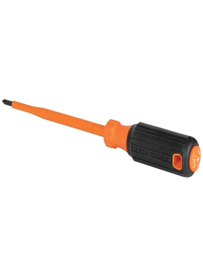 Klein Tools 6856INS Insulated Screwdriver, Made in USA, 1000V #1 Phillips Tip Screwdriver with 6-Inch Shank, Tip-Ident, Cushion-Grip Handle - Image 1