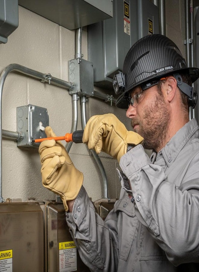 Klein Tools 6856INS Insulated Screwdriver, Made in USA, 1000V #1 Phillips Tip Screwdriver with 6-Inch Shank, Tip-Ident, Cushion-Grip Handle - Image 3