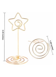SYOSI 12 Piece Table Number Holder, 3.35" Position Card Holder, Photo Picture Holder for Centerpieces, Weddings, Parties, Birthdays, Star Shape  - Image 2