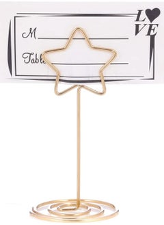SYOSI 12 Piece Table Number Holder, 3.35" Position Card Holder, Photo Picture Holder for Centerpieces, Weddings, Parties, Birthdays, Star Shape  - Image 3