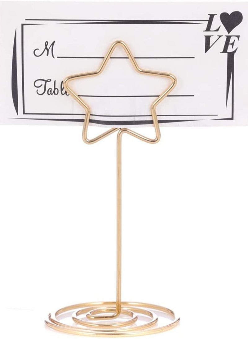 SYOSI 12 Piece Table Number Holder, 3.35" Position Card Holder, Photo Picture Holder for Centerpieces, Weddings, Parties, Birthdays, Star Shape  - Image 3