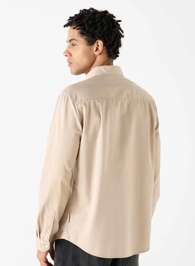 Lee Cooper Lee Cooper Regular Fit Shirt with Collar and Pocket