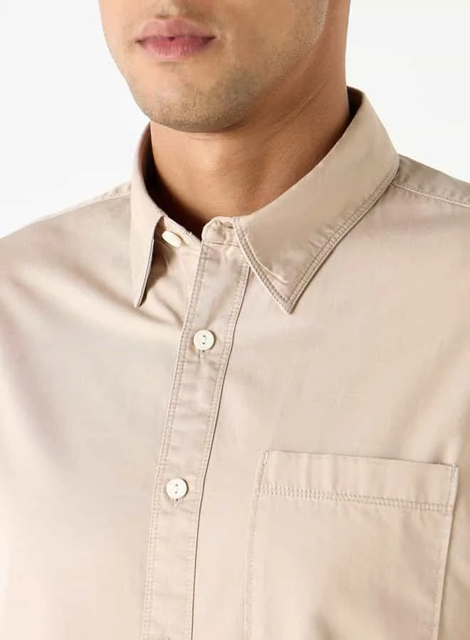 Lee Cooper Lee Cooper Regular Fit Shirt with Collar and Pocket