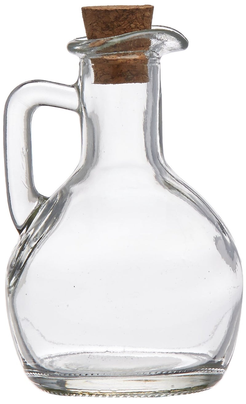 Grant Howard Grant Howard Pot Belly Glass Cruet with Cork Top and Handle 200ml Clear 