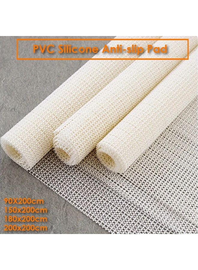 Beige 70.87x78.74 Inch Non Slip Mat Durable Mesh Design For Floor Sofa Mattress Car - Image 4