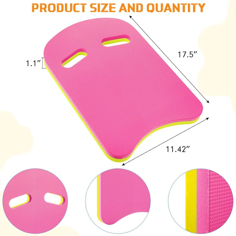 Woanger Kick Board Kickboard Swimming Training U Design Summer Aid Float Equipment Eva Foam with Integrated Hole Handle for Kids Teens Adults Water Pool Accessories - Image 2