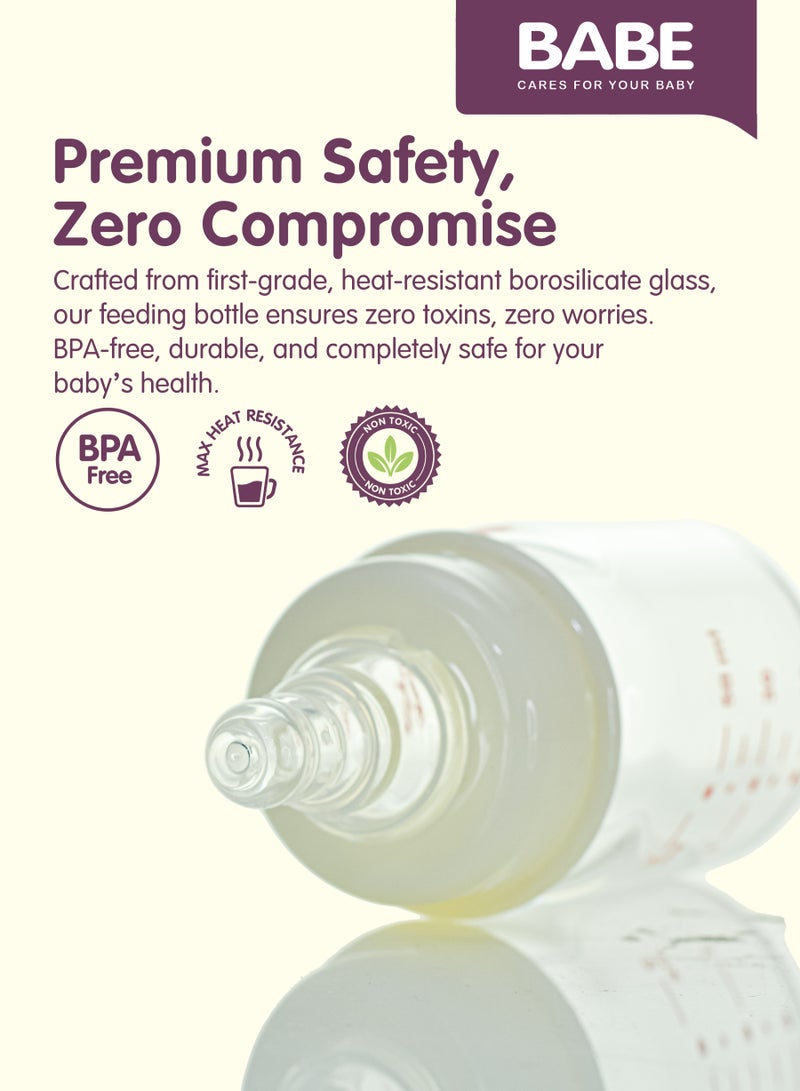 Babe Glass baby feeding bottle Heat - resisting (S) - 50 ml (2 oz) - Image 3