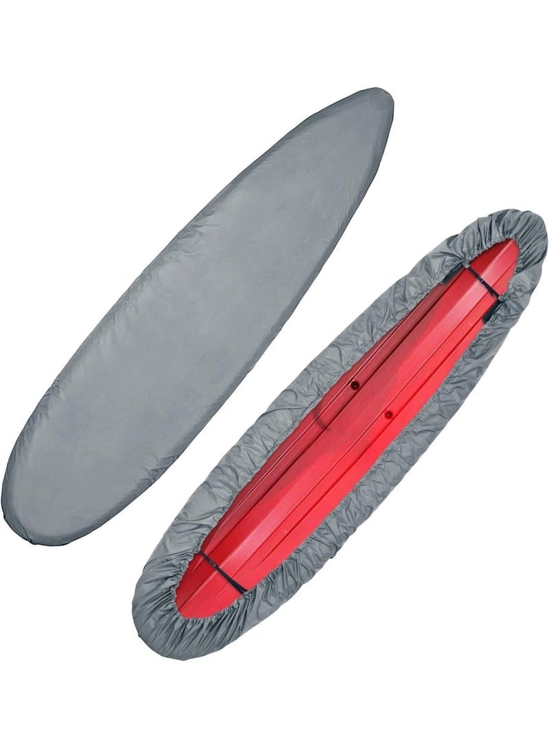 Generic 420D Kayak Cover Waterproof, Kayak Covers for Outdoor Storage, Heavy Duty Protection Paddle Board Covers Canoe Cover, 10.2-11.5ft / 11.8-13.1ft(4)  - Image 1