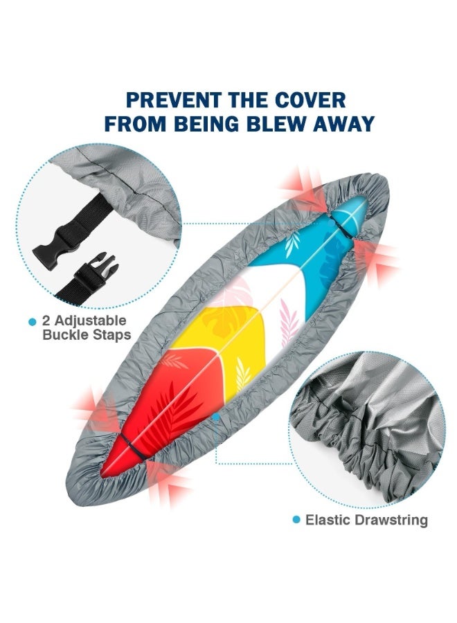 Generic 420D Kayak Cover Waterproof, Kayak Covers for Outdoor Storage, Heavy Duty Protection Paddle Board Covers Canoe Cover, 10.2-11.5ft / 11.8-13.1ft(4)  - Image 3