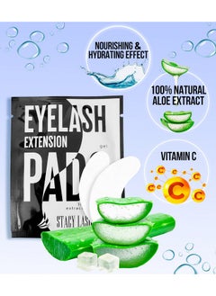 Stacy Lash 100 Pairs Set Premium Under Eye Gel Pads for Eyelash Extension - Lint Free Patches with Vitamin C and Aloe Vera by Stacy Lash supplies and Beauty tools - Hydrogel Eye Pads - Skin Moisturizes  - Image 3