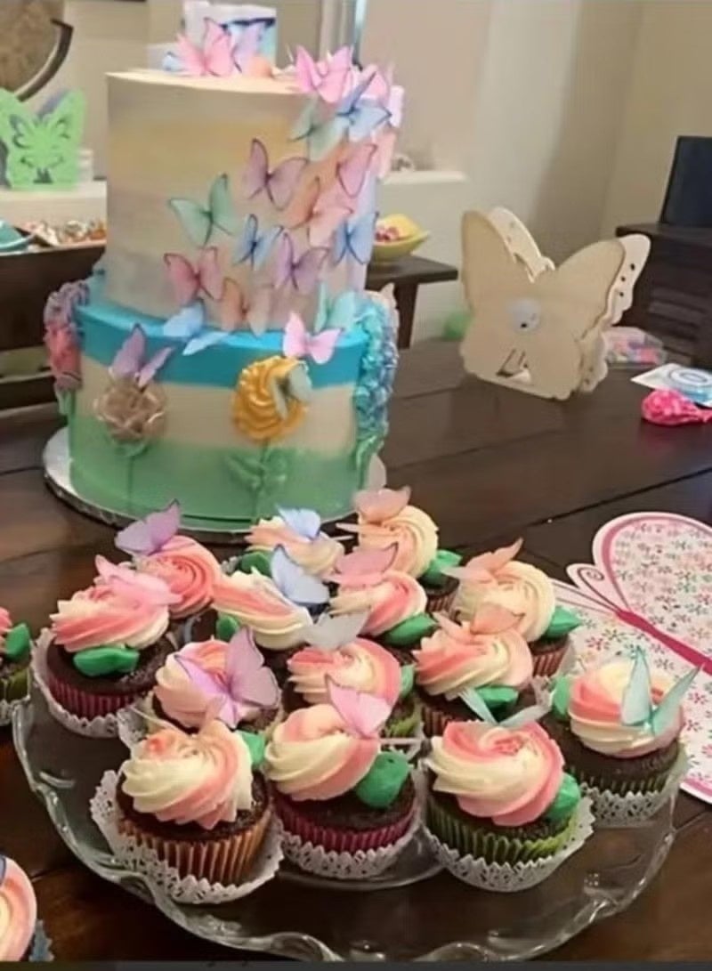 72Pcs Edible Butterfly Cupcake Toppers 3D Colorful Butterfly Cake Decoration Realistic Spring Dessert Decoration for Birthday Party Wedding Food Supplies Mixed Siz - Image 5