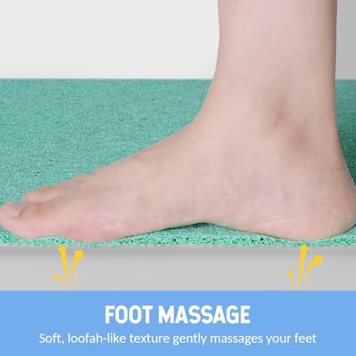 Hargiis Non-Slip Bathtub Mat, Anti Slip Shower Mat, Fast Drying Bathtub Mats, Foot Scrubber Mat, Anti Slip Mat for Tub, Floor, Bathroom, Kitchen, Home, Hotel (Light Green 24"×16") - Image 5
