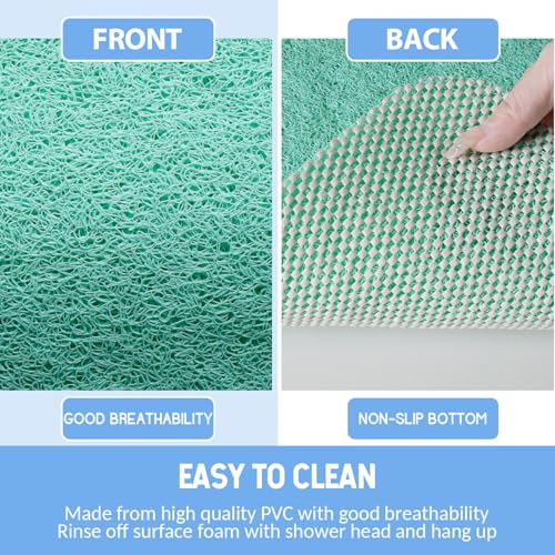 Hargiis Non-Slip Bathtub Mat, Anti Slip Shower Mat, Fast Drying Bathtub Mats, Foot Scrubber Mat, Anti Slip Mat for Tub, Floor, Bathroom, Kitchen, Home, Hotel (Light Green 24"×16") - Image 4