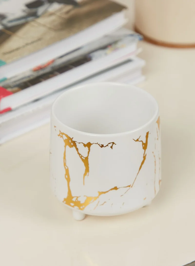 AURORA Cracked Gold Plant Pot