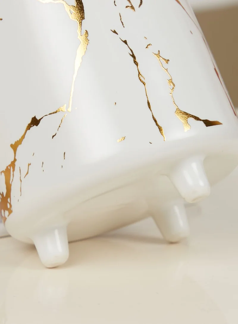 AURORA Cracked Gold Plant Pot